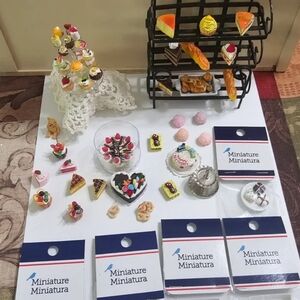 Miniature Bakery dollhouse items